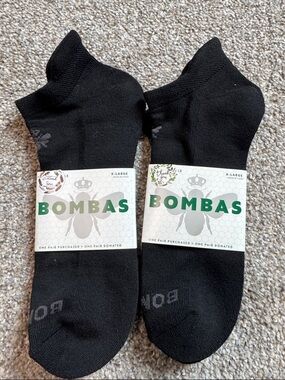 Bombas Black Low-Cut Athletic Socks - Set of 2 Men's X-Large
